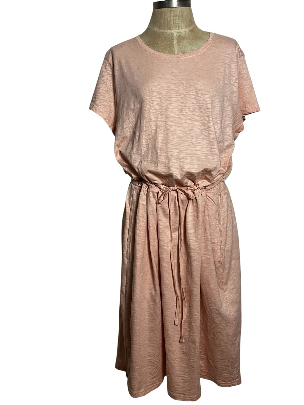 Pact Women's Relaxed Slub Weekend Midi Comfort Minimalist Lounge Dress XL